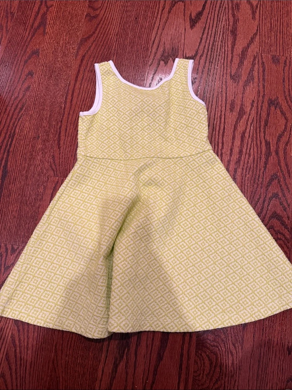 Janie and Jack Yellow Diamond-Print Tank Dress